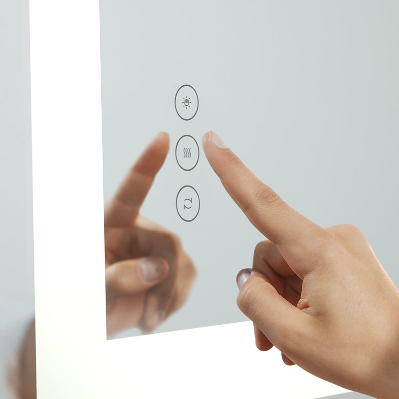 Jahon Rectangle Frameless Anti-Fog Wall Mirror, 36" x 48"