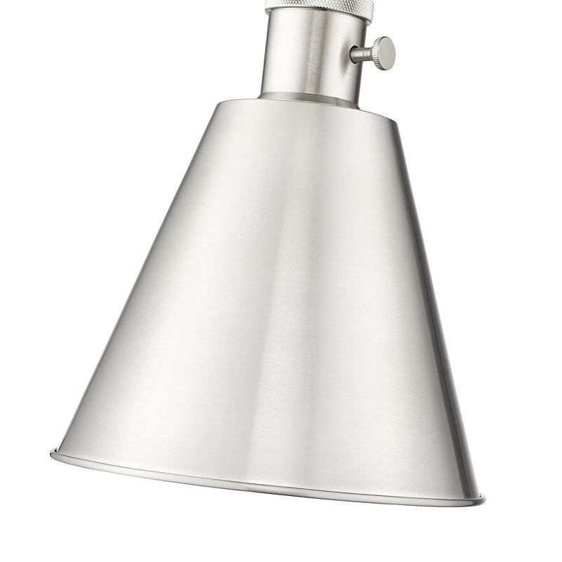 Applique à bras pivotant en acier Wyck, Nickel brossé