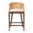 Ceiran Bohemian Light Honey Rattan And Wood Bar Stool
