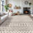 Small Rug Washable - Moroccan Kitchen Area Rugs Low Pile Indoor Mat Non Slip with Rubber Backing Soft Area Rug Pet Friendly for for Entryway Front Door Bedroom Geo Beige-1083625551