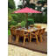 Franco 8 - Person Wood Patio Dining Set with Square Table , Cushions Included-1322763327