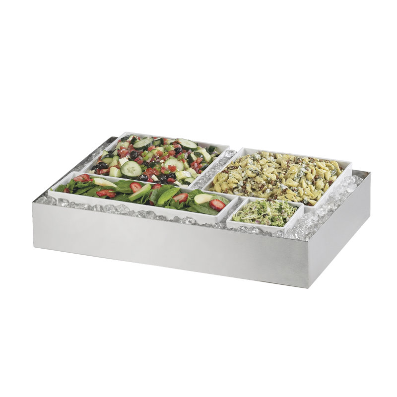 Boîtier en acier inoxydable pour bar à salade
