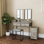 Kimberlee Dressing Table with Mirror and Seat and Storage Included