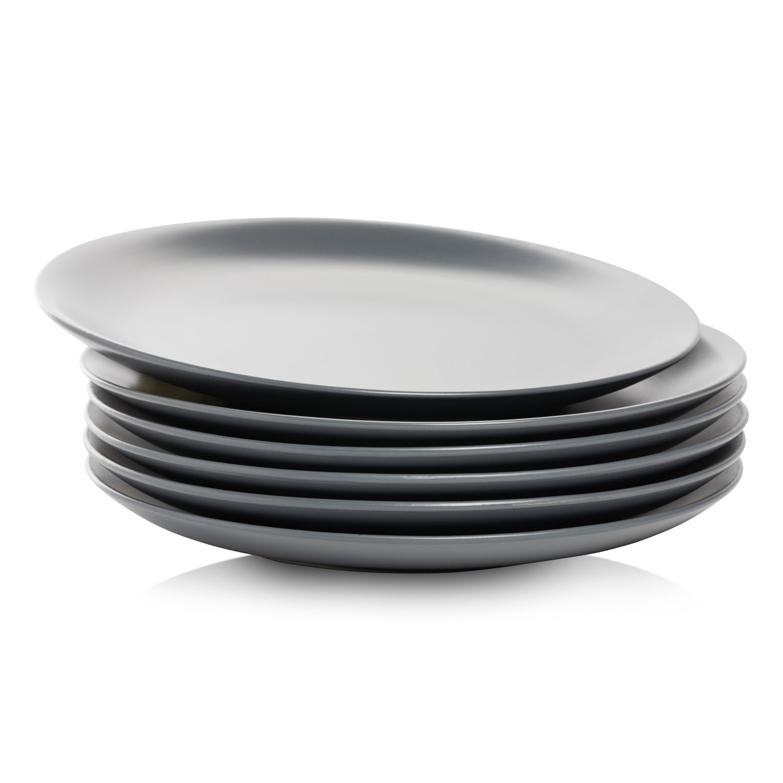 Ten Strawberry Street Wazee Matte 11" Dinner Plate, Gray