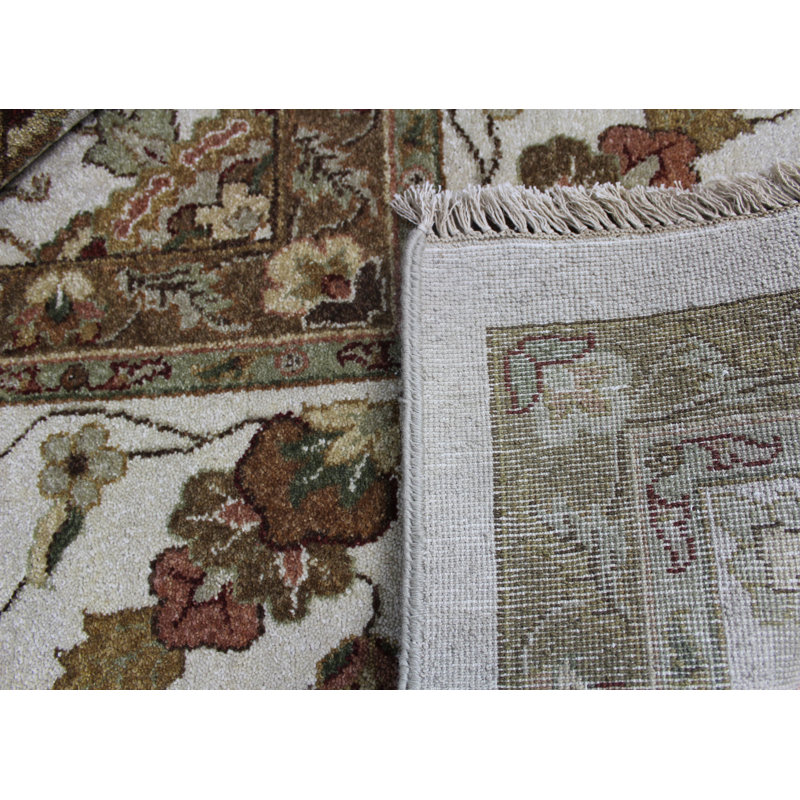 Tapis noué la beige main beige Snell