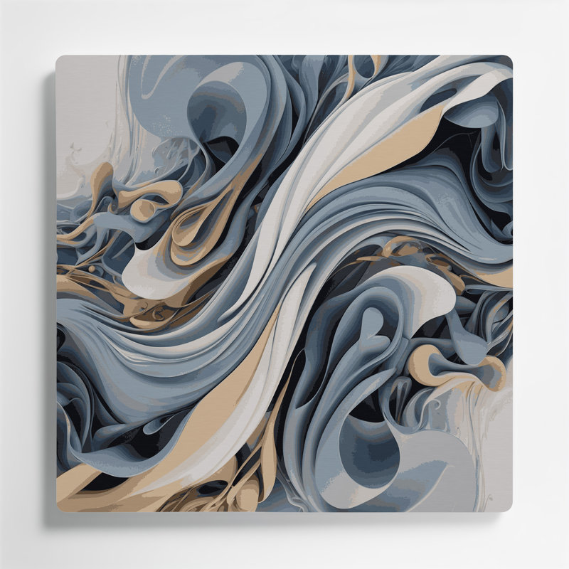 Art mural gris Biomorphic Abstraction 76