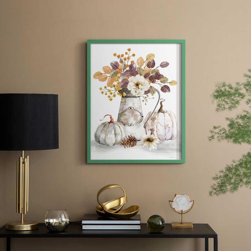 Autumn Arrangement II, reproduction encadrée - bois massif, Vert, H 21 po x l 17 po