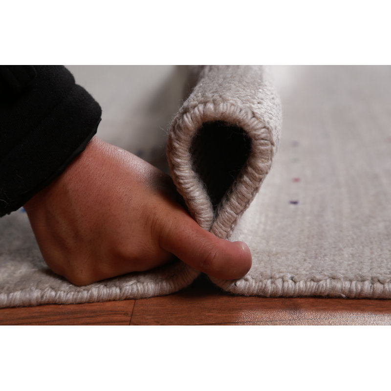 Tapis gris et ivoire Gabbeh 8