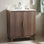 Tablette de meuble-lavabo 30 po en noyer sans lavabo supérieur
