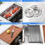 Évier de cuisine encastré de 25 po L x 22 po avec accessoires