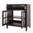 Bathroom Vanity with Sink, Adjustable Shelf and 2 glass Doors-740873971