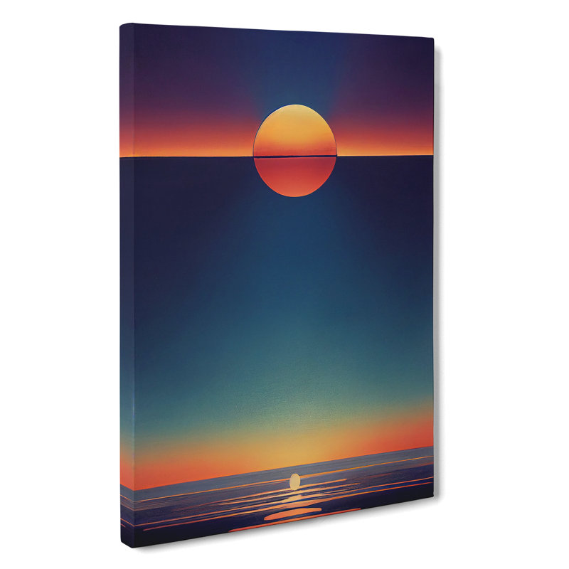 Pure Abstract Sunset - Wrapped Canvas Print, 50cm H x 35cm W x 3cm D