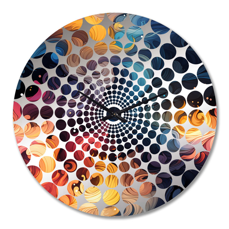 Horloge murale abstraite Celestial Concealment Ripple, Grand