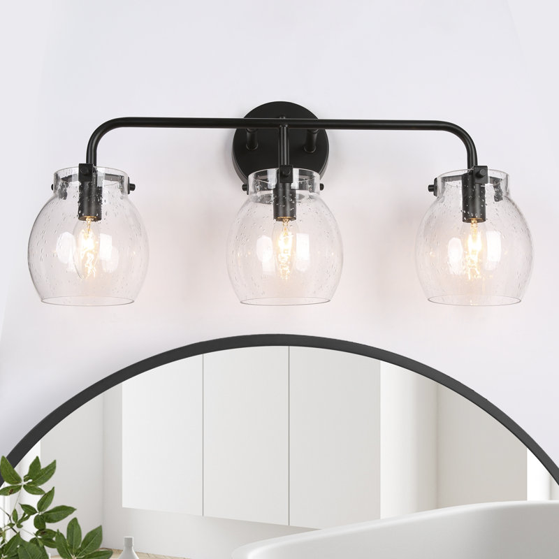 Éclairage pour meuble-lavabo noir à 3 lumières Angelise