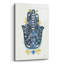  «Hamsa 1 Collage» par Courtney Prahl, art mural en verre, 12 po x 16 po