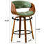 Tabourets pivotants modernes en similicuir de 26 po, tabourets de comptoir en bois avec accoudoirs et repose-pieds-119858611-122503226