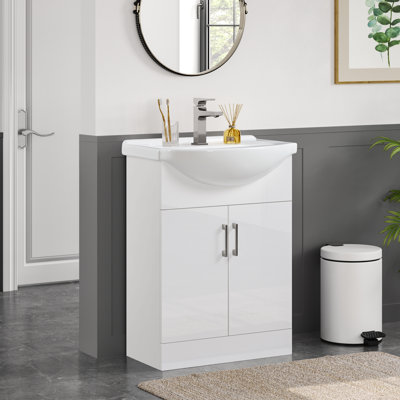 Freestanding Bathroom Vanity with Euro Ceramic Basin