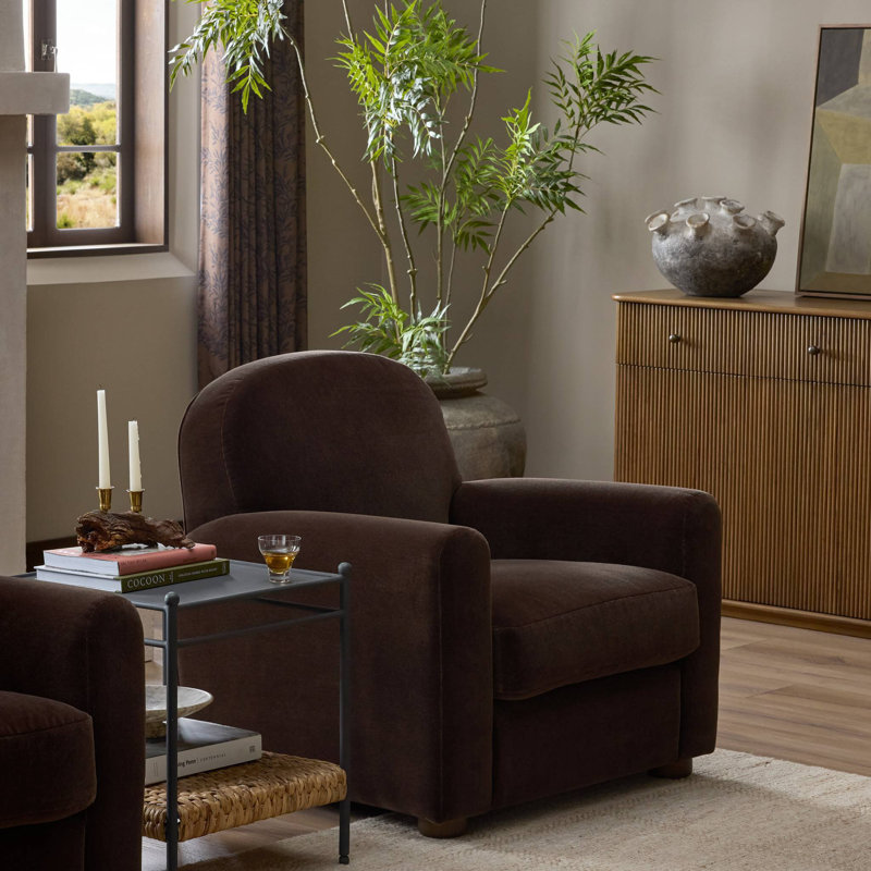 Draper Upholstered Chair, Monte Chocolate