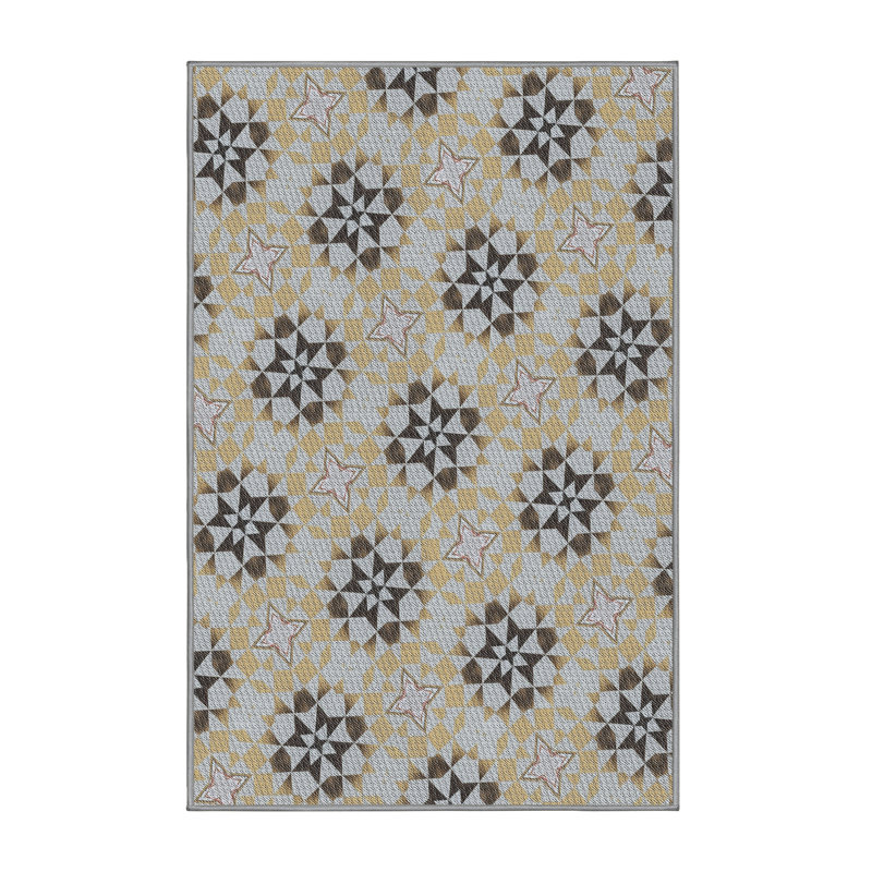 Tapis décoratif grise Schmit, Rectangle 8 pi x 10 pi
