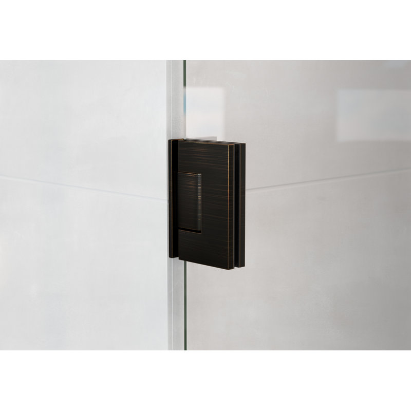 78" H Pivot Frameless Shower Door, Oil Rubbed Bronze