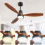 Ventilateur de plafond à DEL intégré de 52 pouces avec ensemble d'éclairage et télécommande pour le salon-1522450255-1522450248