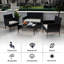  Ensemble de conversation de terrasse pour 4 personnes avec coussins-1750117343