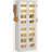 Bookcase With Doors, LED & 8 Adjustable Shelves Storage Cabinet For Living Room, Office, Bedroom-898130895