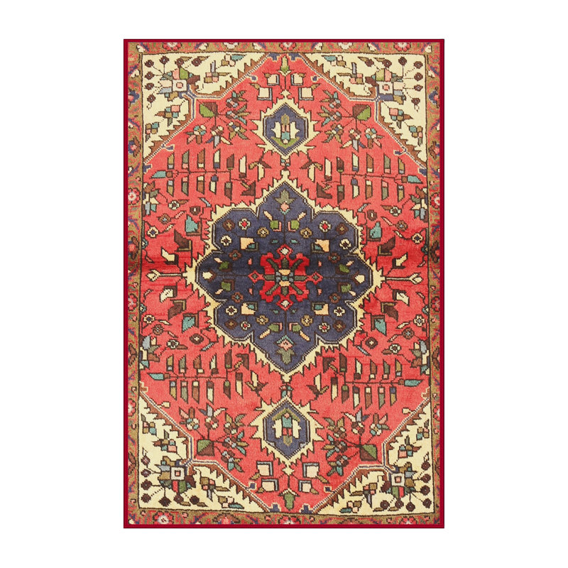 Tapis oriental rose / beige, Rectangle 5 pi x 7 pi
