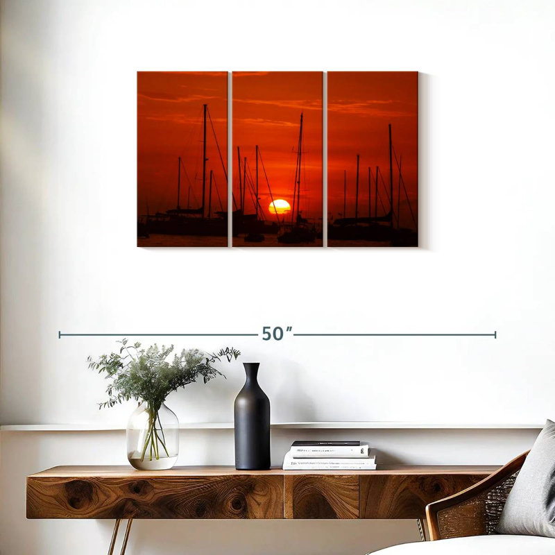 Mehar Saint Barthelemy Sailboats, 20" H x 33" W