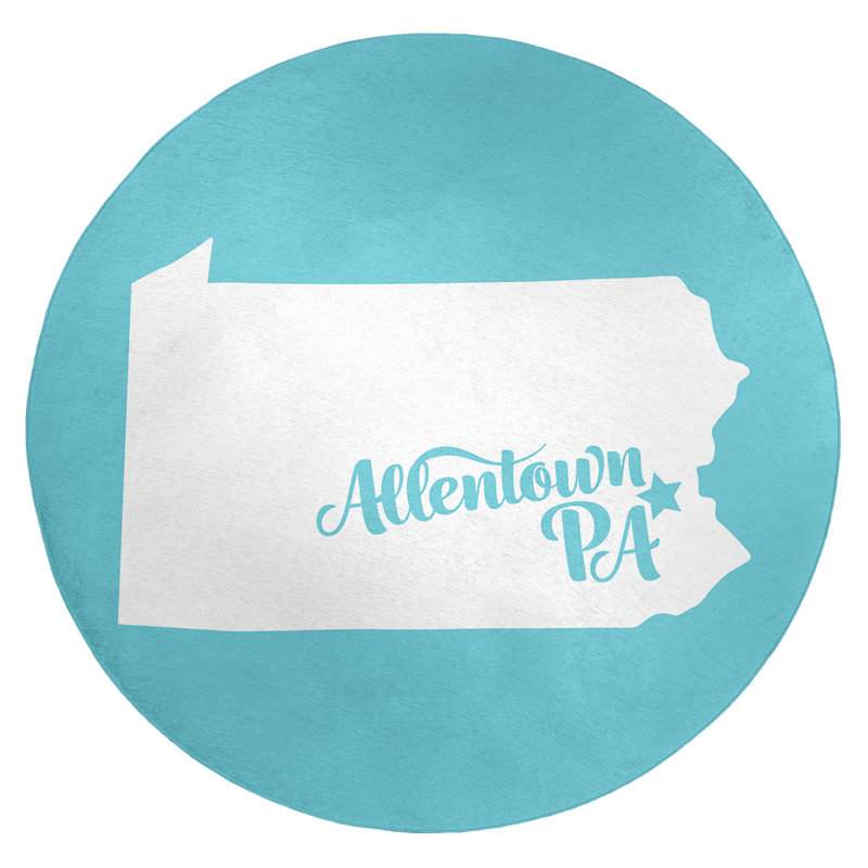 Tapis en poly-chenille allentown pennsylvanie, Rond 5 pi