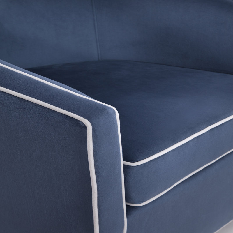Kendall  Swivel Chair, Blue Velvet