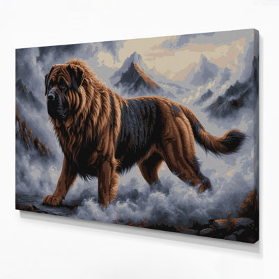 Dogs Tibetan Mastiff White Canvas Wall Art