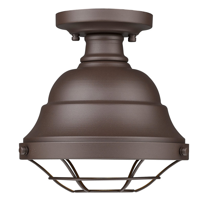 Skye Flush Mount, Textured Bronze