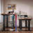 Walnut Rectangular Solid Wood Standing Desk-1224116293