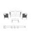 Geraldo Wicker 4 - Person Garden Lounge Set with Cushions