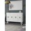 Console moderne blanche et dorée, 47,2 po x 31,5 po x 11,6 po | 100% panneau de particules enduit de mélamine, épaisseur: 0,71 pouce | Fixation murale avec de nombreuses tablettes, design élégant et fonctionnel pour le salon et le vestibule-718543712
