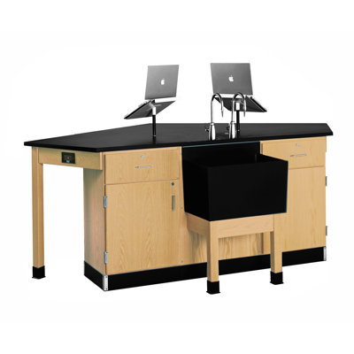 Diversified Woodcrafts 96'' L x 50'' W Random Resin Workstation
