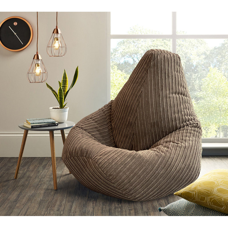 Corduroy Refillable Classic Bean Bag, Caramel