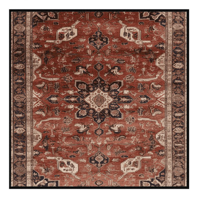 Tapis brun lavable à la machine