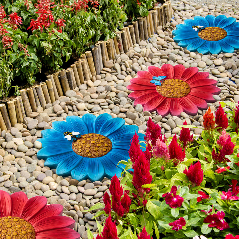 2 pièces de 10 pi de style ciment et fleur texturée