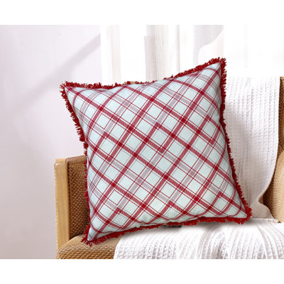 Fringed Outdoor Throw Pillow