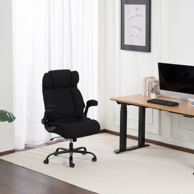 Ergonomic Office Chair,Executive Computer Chair With Flip-Up Armrests Fabric by Harvey Interior