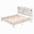 Solid Wood King Bed, Upholstered Headboard With Metal Handles-1006693193