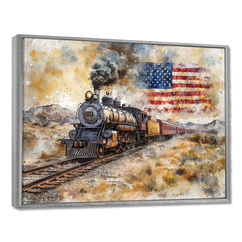 Laithen - États-Unis, art mural sur toile, H 30 po x l 40 po, Reproduction avec cadre flottant, Argent argent