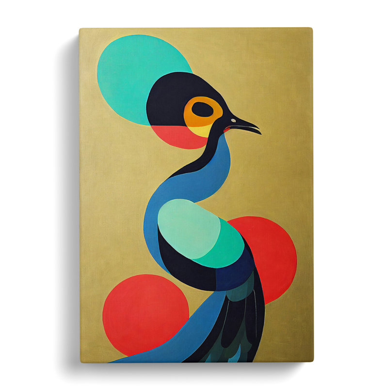 Abstract Bird No.3 - Wrapped Canvas Painting, 76cm H x 50cm W x 3cm D