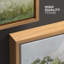 «Green Meadow Under White Clouds Nature Landscape Farmhouse», reproduction d'art sur toile encadrée-840204870-829220170
