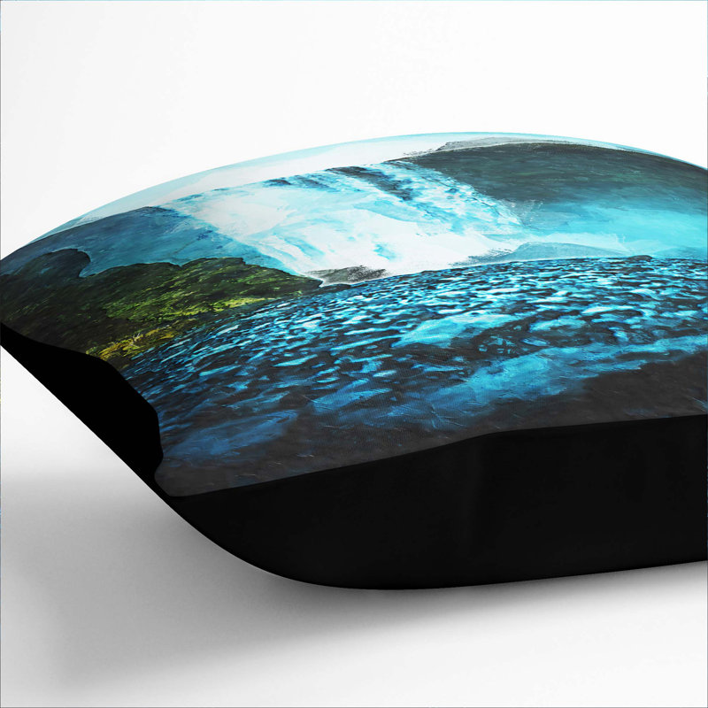 Square Throw Cushion, Black, 40cm H x 40cm W x 15cm D