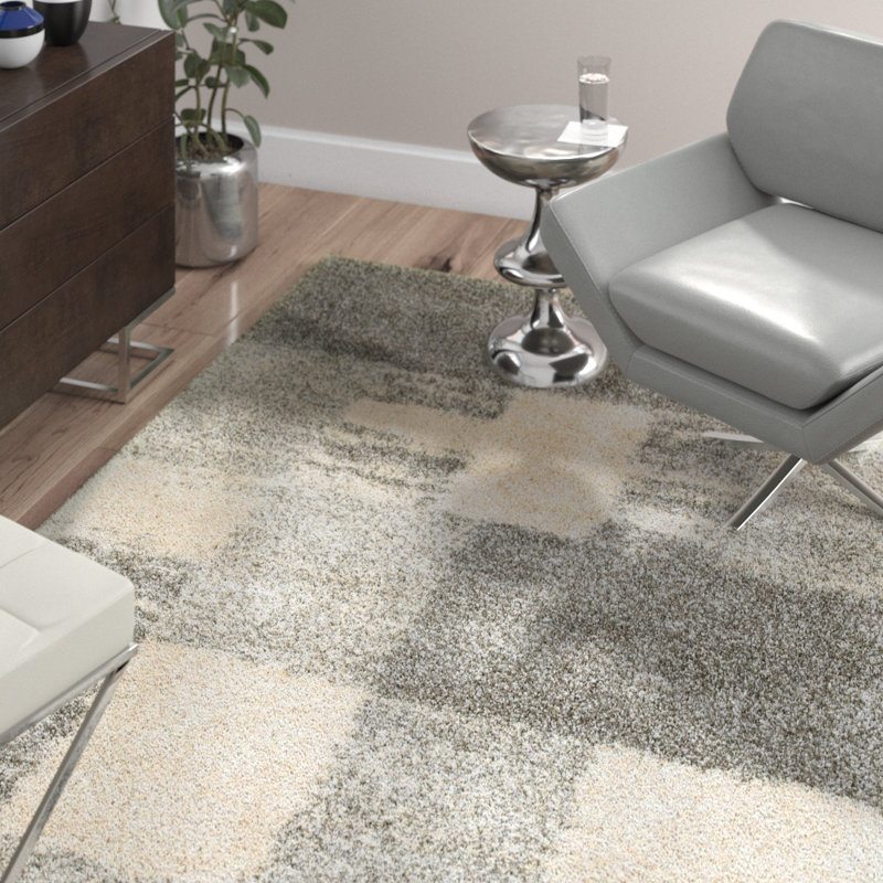 Angiens Geometric Indoor Rug, Rectangle 3'10" x 5'5"