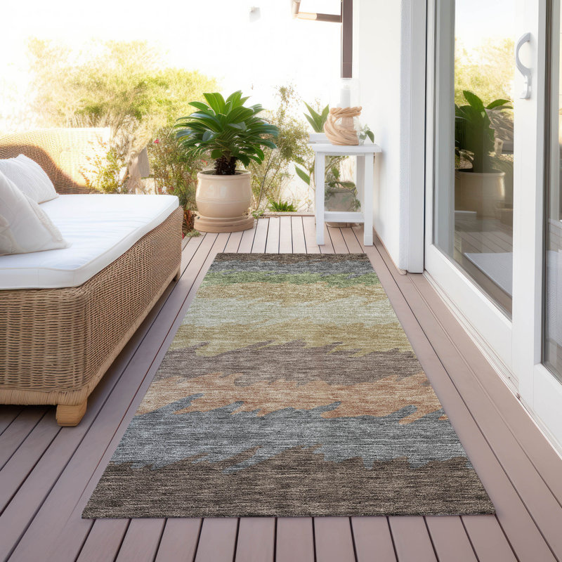 Tapis d'intérieur antidérapant Neysa, Tapis de couloir 2 pi 3 po x 7 pi 6 po