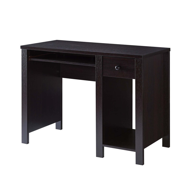 Compact 39-Inch Writing And Laptop Desk With Keyboard Drawer, Storage, And Sturdy Wooden Construction For Home Office And Study